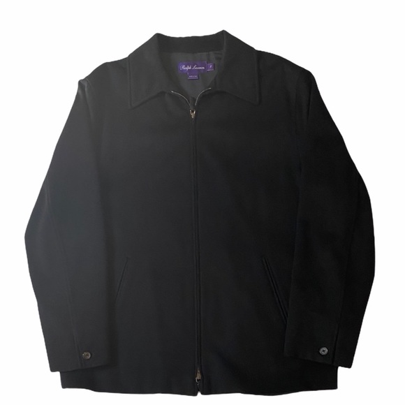 Ralph Lauren Other - Ralph Lauren Black Zip Wool Walking Coat